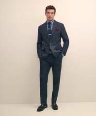 Slim Fit Check Suit Jacket in Brushed-Cotton