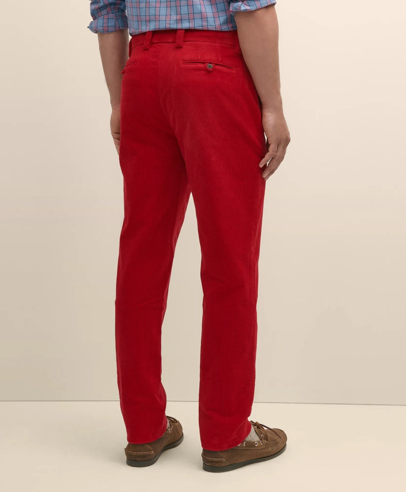 Slim Fit Cotton Wide-Wale Corduroy Pants