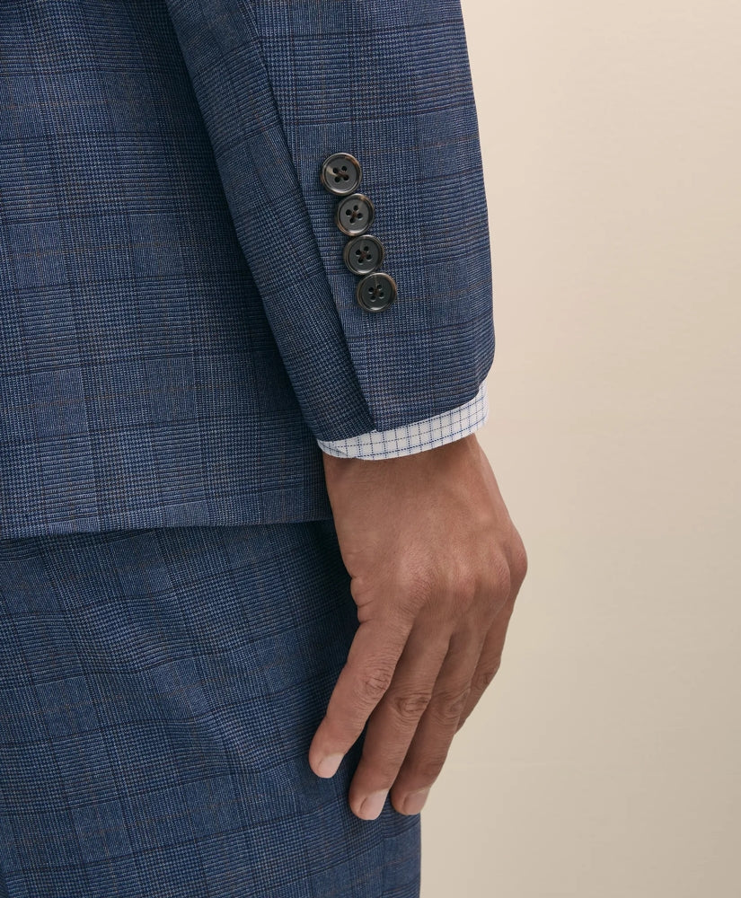 Slim Fit Wool Checked 1818 Suit