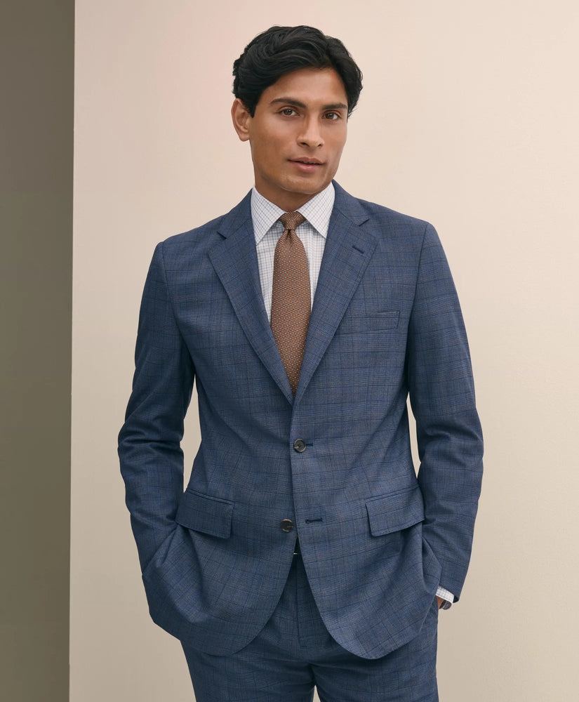Slim Fit Wool Checked 1818 Suit