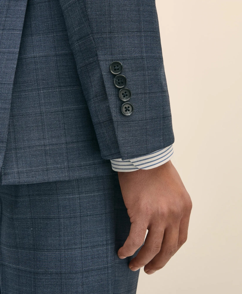 Slim Fit Wool Check 1818 Suit