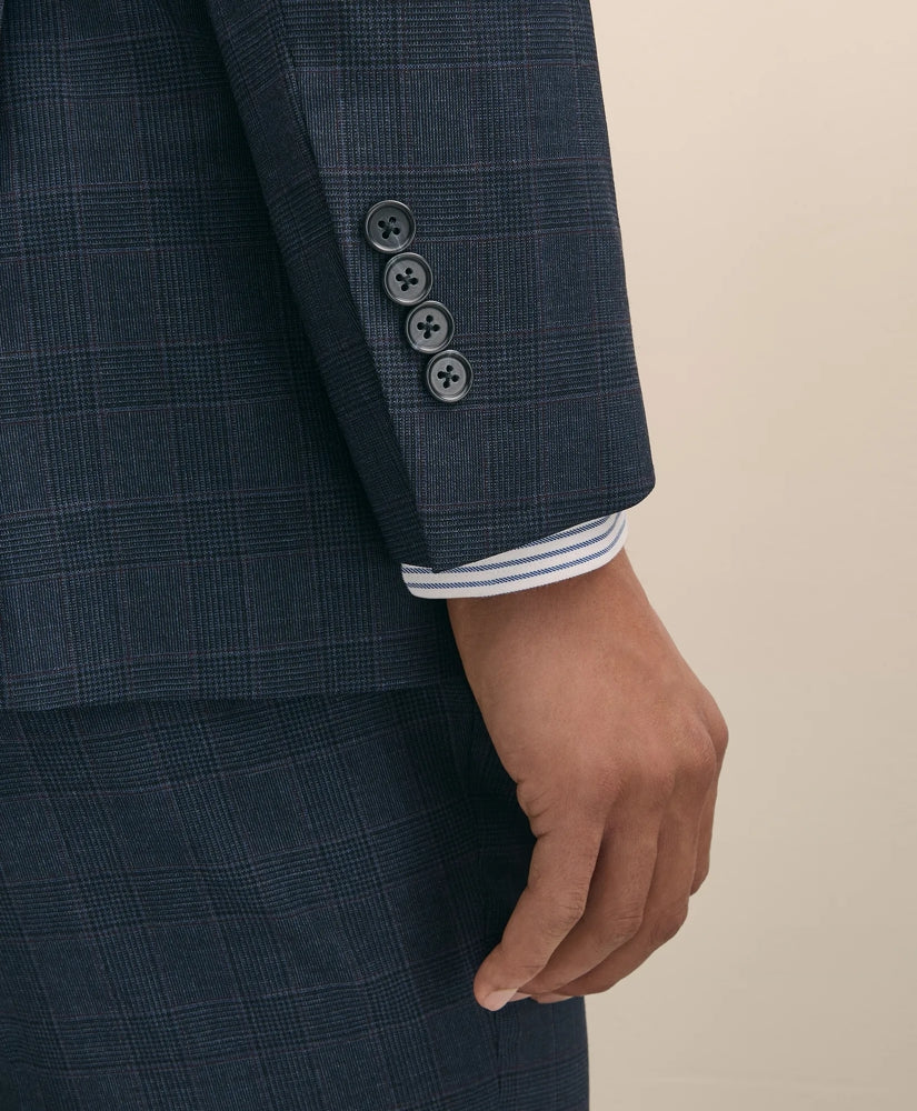 Slim Fit Wool Check 1818 Suit