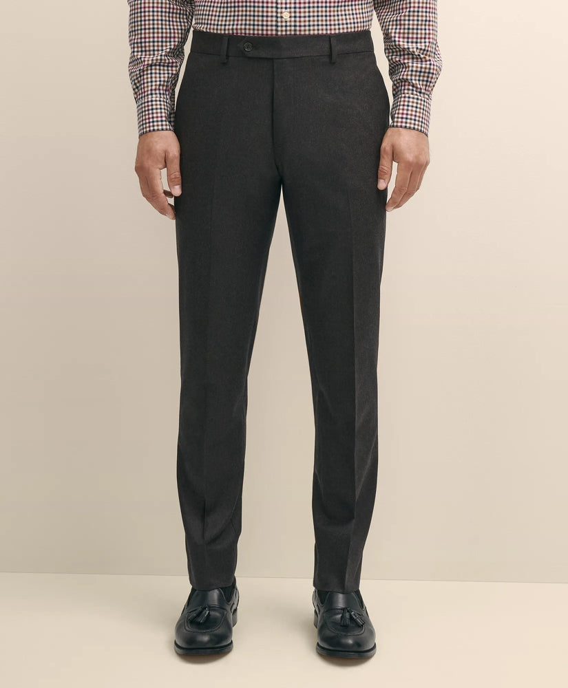 Slim Fit Wool Flannel Dress Pants