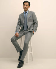 Slim Fit Wool Mini Houndstooth 1818 Suit