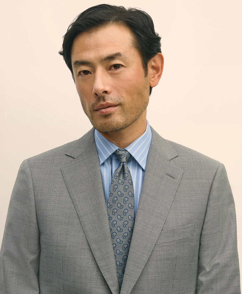 Slim Fit Wool Mini Houndstooth 1818 Suit