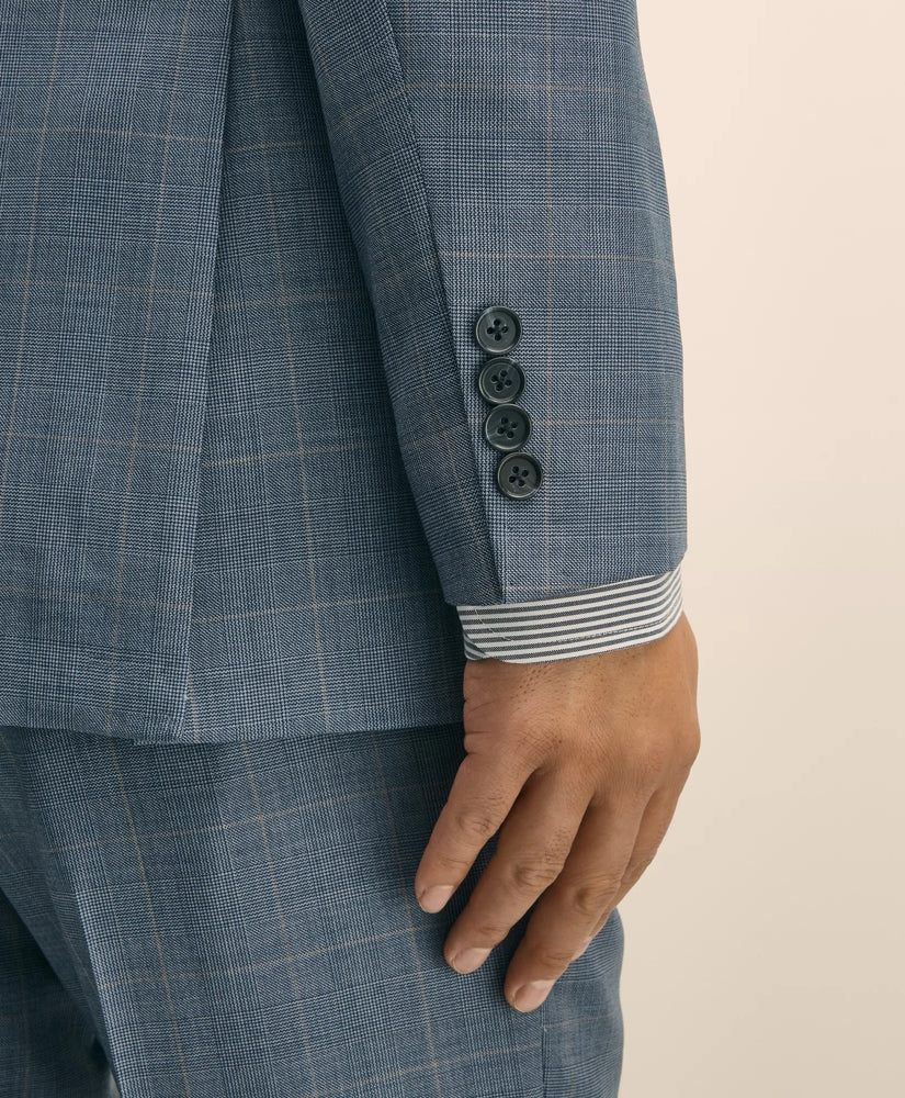 Slim Fit Wool Overcheck 1818 Suit