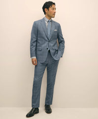 Slim Fit Wool Overcheck 1818 Suit