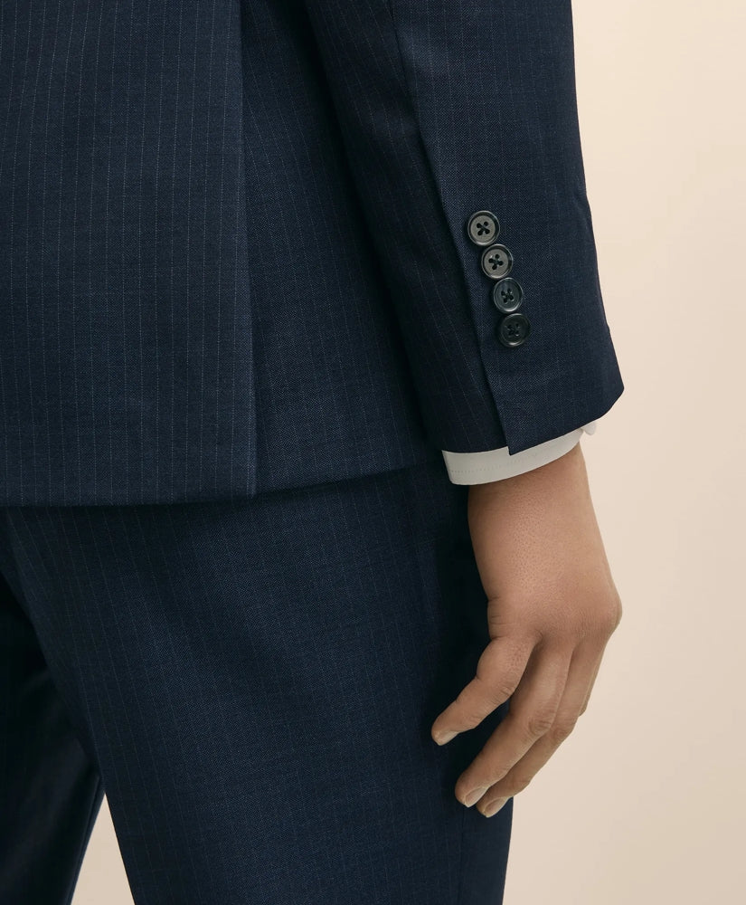 Slim Fit Wool Pinstripe 1818 Suit