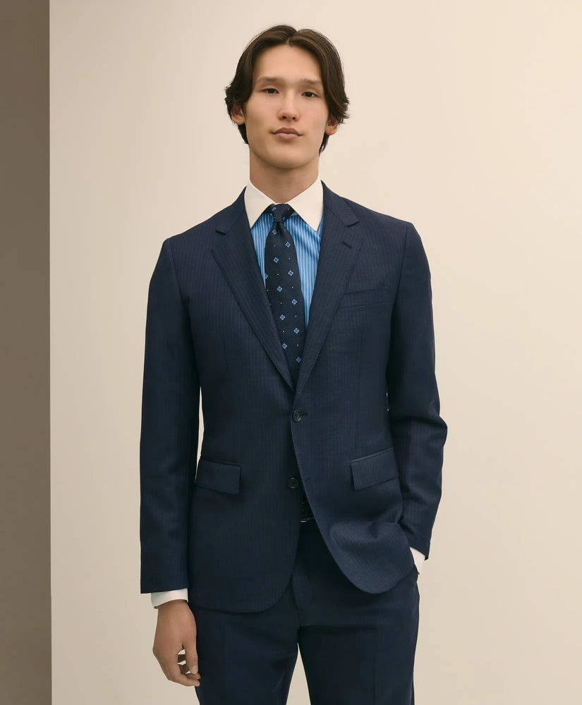 Slim Fit Wool Pinstripe 1818 Suit