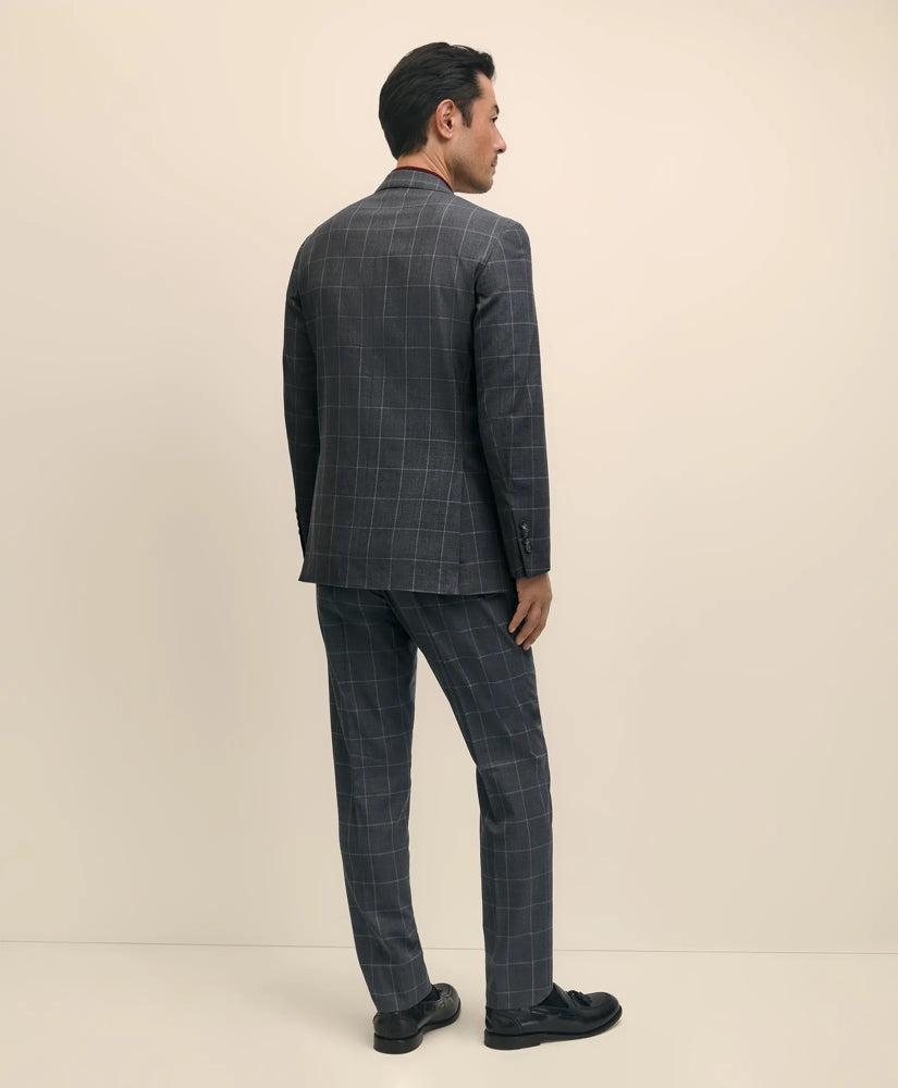 Slim Fit Wool Windowpane 1818 Suit