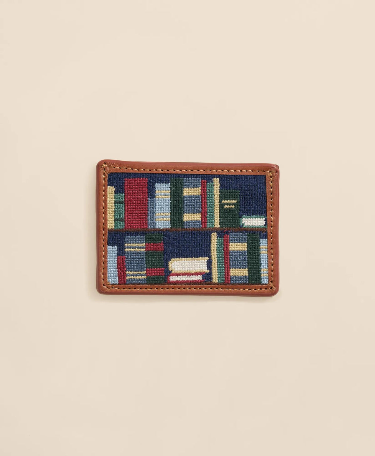 Smathers & Branson Needlepoint Bookshelf Card Case