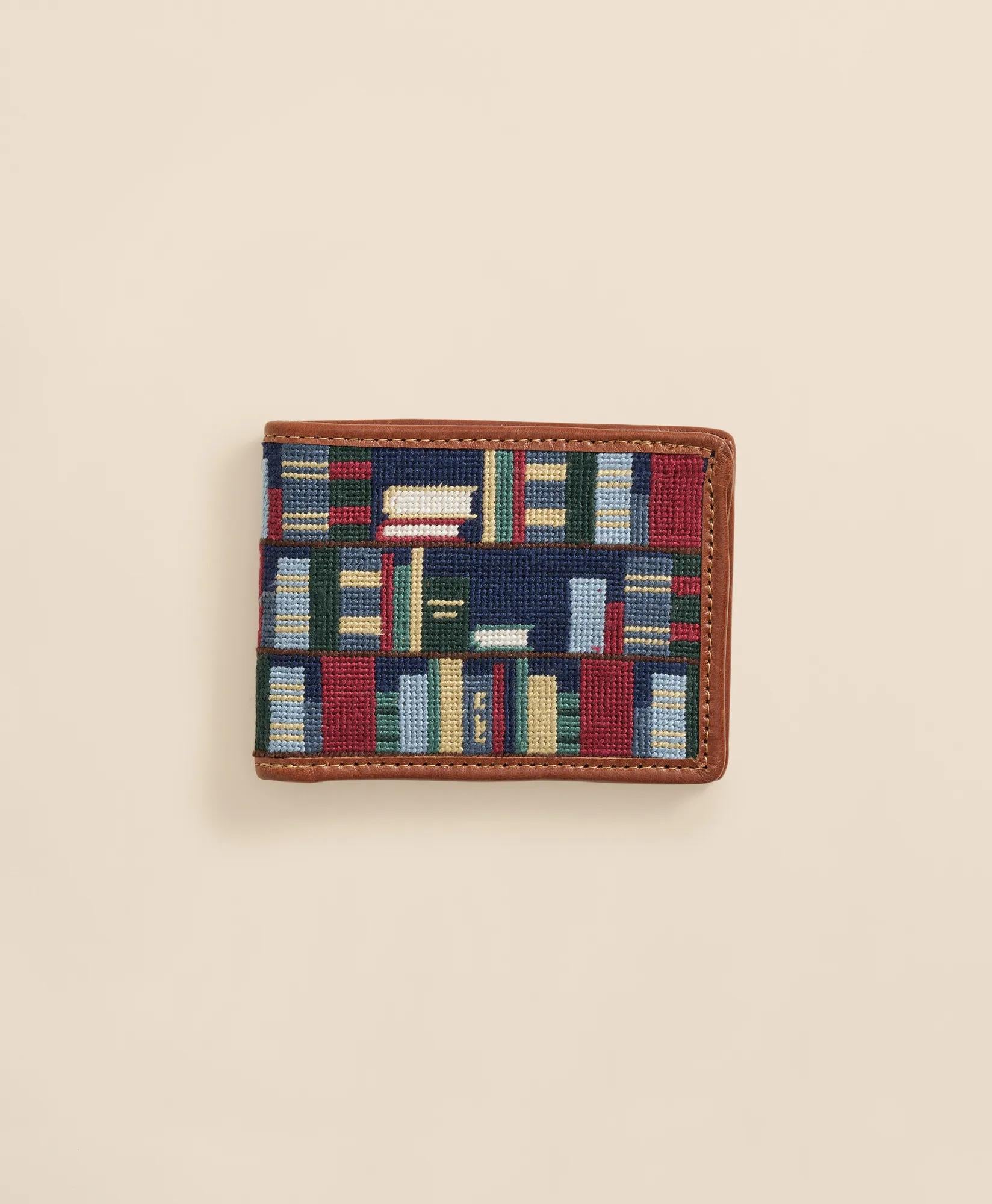 Smathers & Branson Needlepoint Bookshelf Wallet