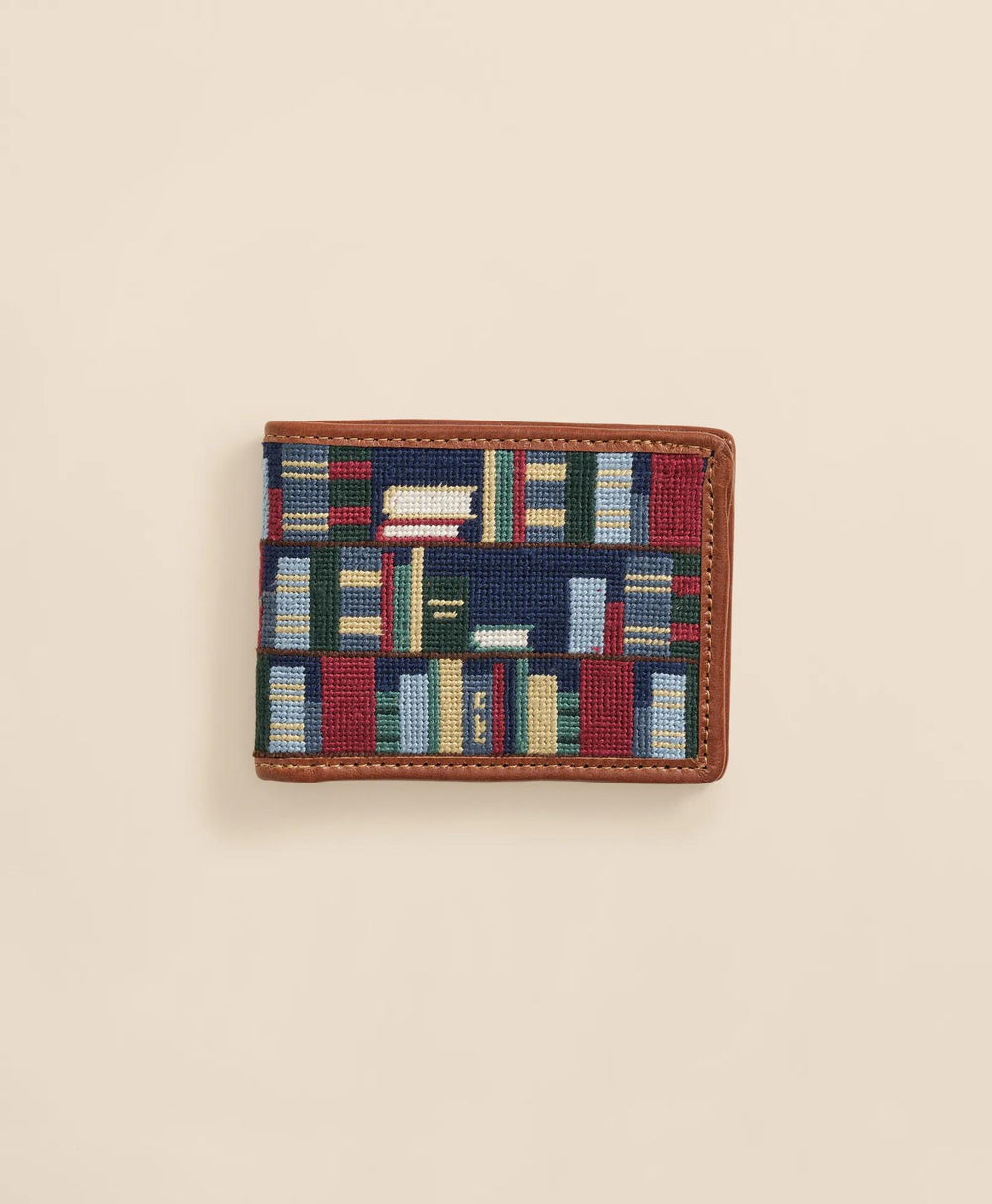 Smathers & Branson Needlepoint Bookshelf Wallet
