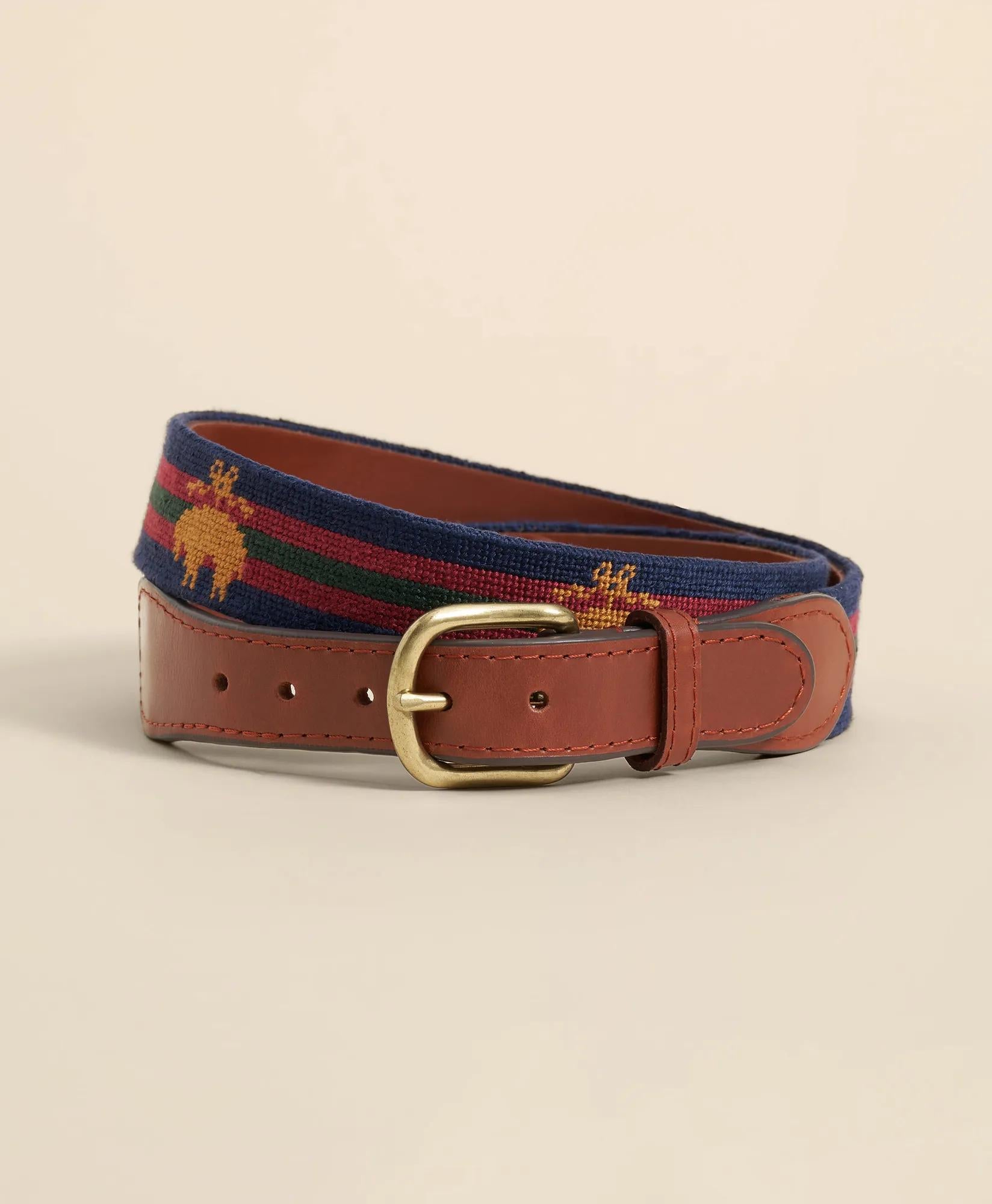 Smathers & Branson Needlepoint Golden Fleece® Belt