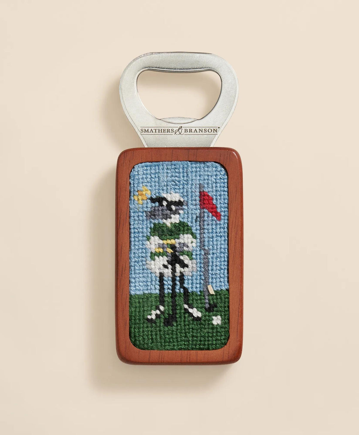 Smathers & Branson Needlepoint Henry Golf Bottle Opener