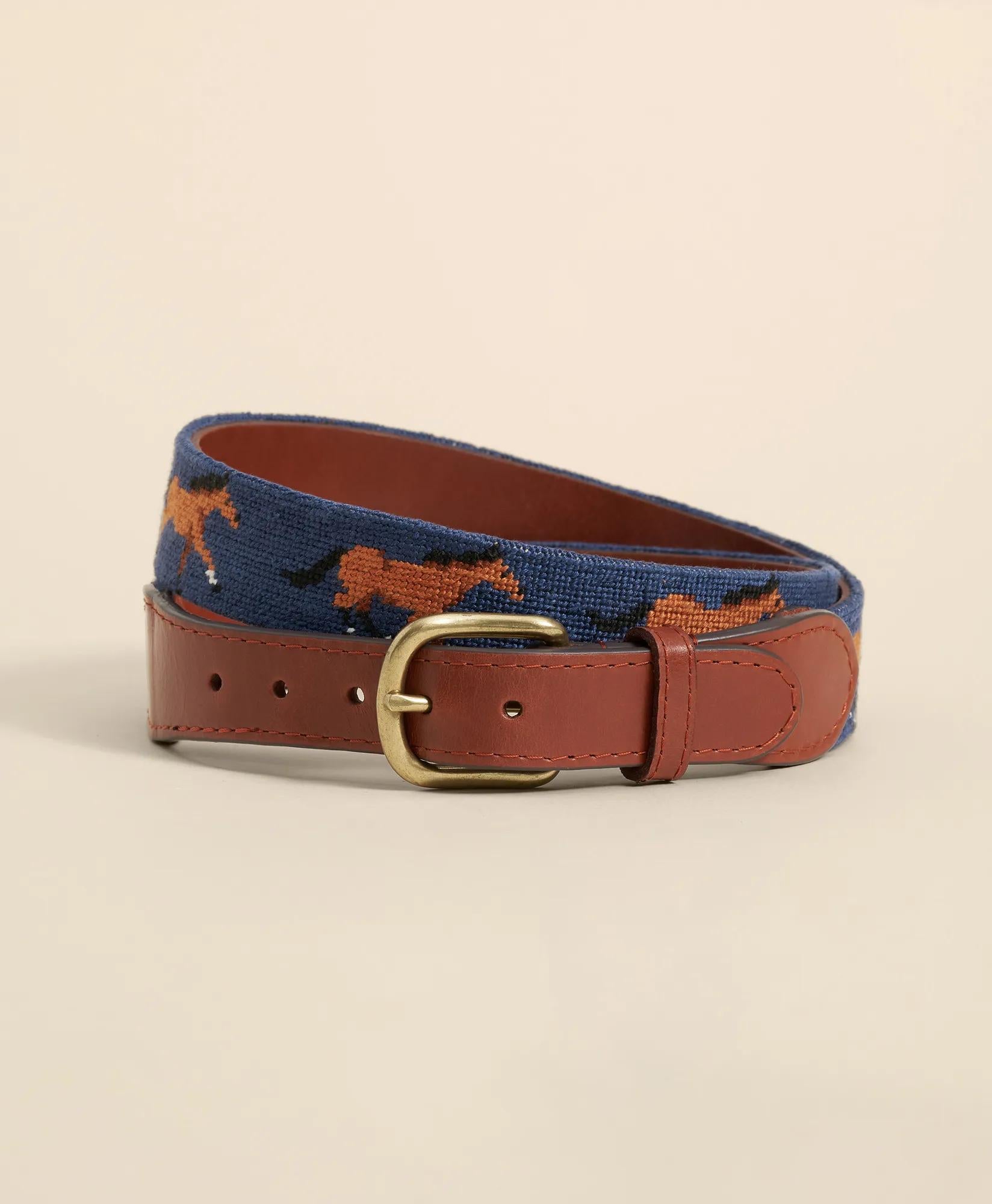 Smathers & Branson Needlepoint Horse Belt
