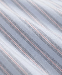 Stretch Cotton Non-Iron Oxford Polo Button Down Collar, Striped Shirt