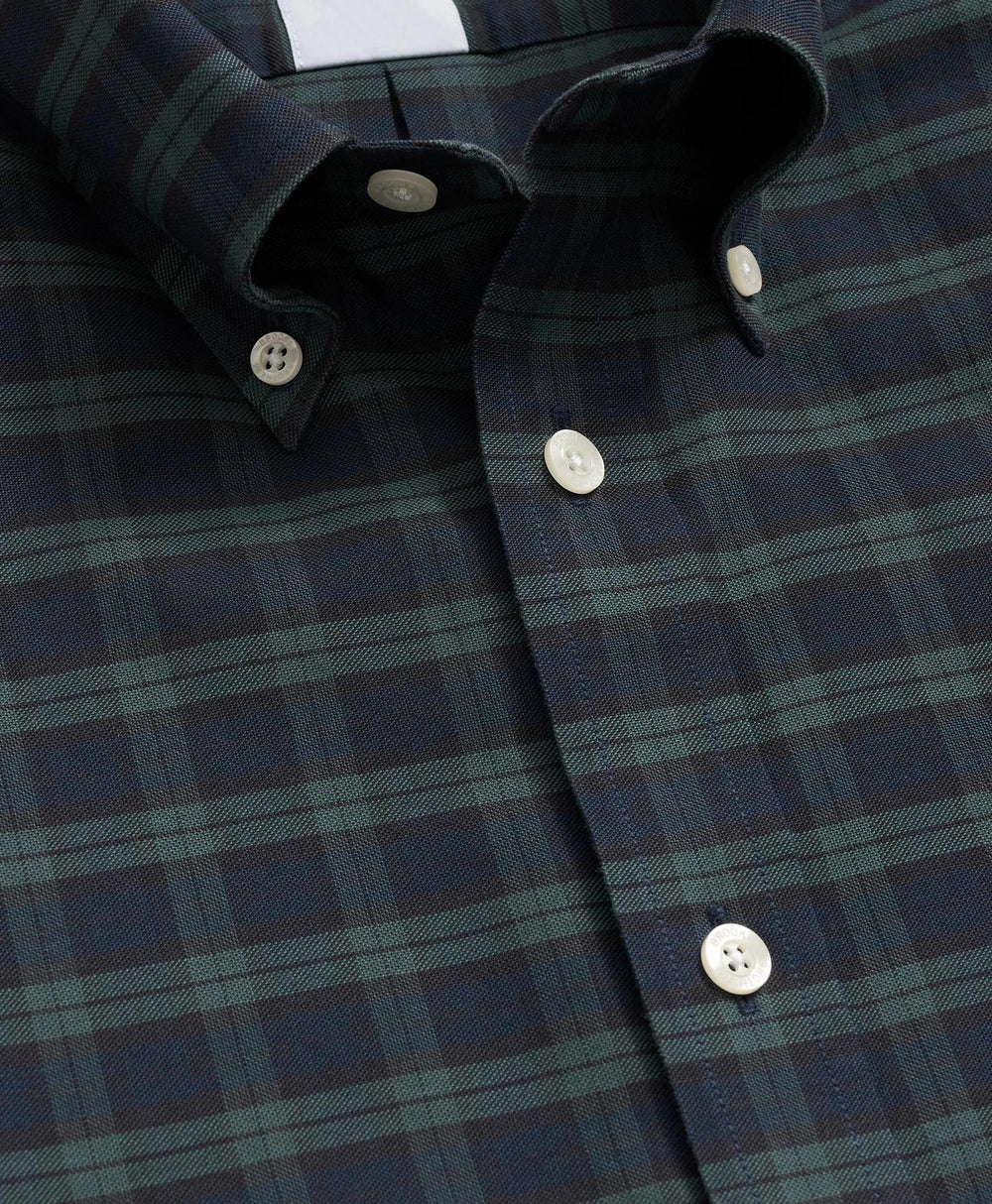 Stretch Non-Iron Oxford Button-Down Collar, Black Watch Shirt