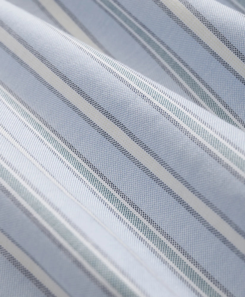 Stretch Non-Iron Oxford Button-Down Collar, Outline Stripe Sport Shirt
