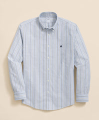 Stretch Non-Iron Oxford Button-Down Collar, Outline Stripe Sport Shirt
