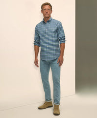 Stretch Non-Iron Oxford Button-Down Collar, Tartan Sport Shirt