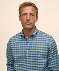 Stretch Non-Iron Oxford Button-Down Collar, Tartan Sport Shirt
