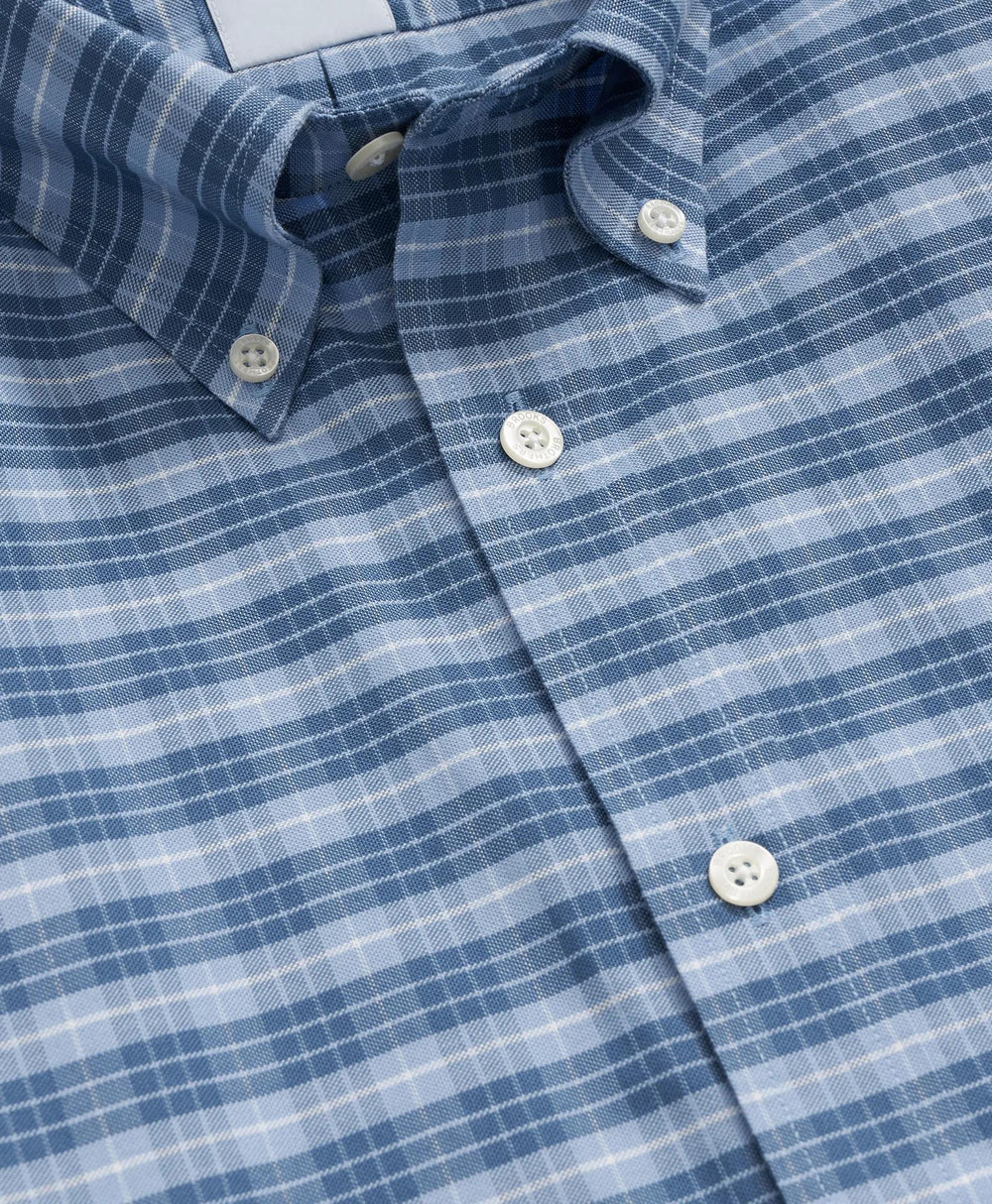 Stretch Non-Iron Oxford Button-Down Collar, Tartan Sport Shirt