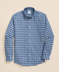 Stretch Non-Iron Oxford Button-Down Collar, Tartan Sport Shirt