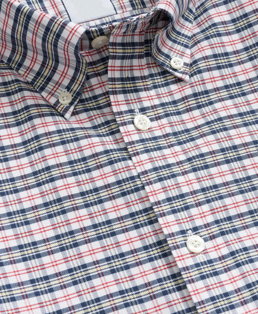 Stretch Non-Iron Oxford Button-Down Collar, Vintage Check Shirt