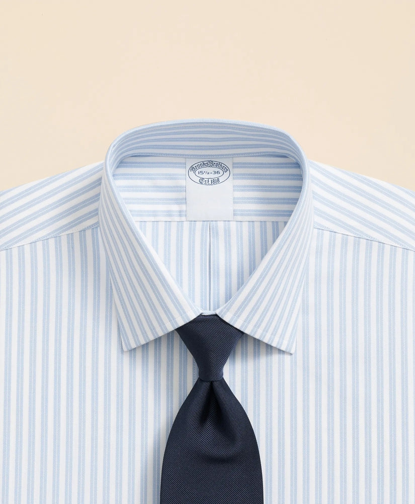 Stretch Supima® Cotton Non-Iron Ainsley Collar, Stripe Dress Shirt