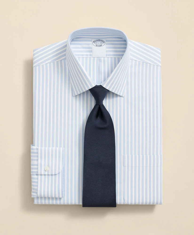 Stretch Supima® Cotton Non-Iron Ainsley Collar, Stripe Dress Shirt