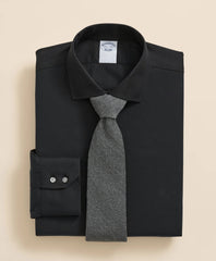 Stretch Supima® Cotton Non-Iron English Spread Collar, Herringbone Dress Shirt