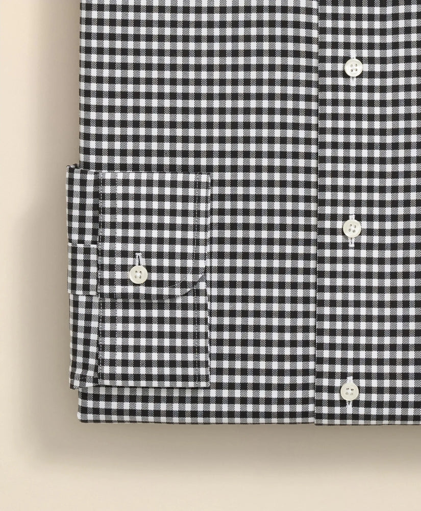 Stretch Supima® Cotton Non-Iron Herringbone English Spread Collar, Gingham Dress Shirt