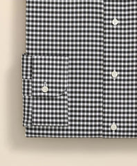 Stretch Supima® Cotton Non-Iron Herringbone English Spread Collar, Gingham Dress Shirt