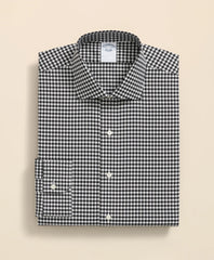 Stretch Supima® Cotton Non-Iron Herringbone English Spread Collar, Gingham Dress Shirt