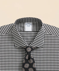 Stretch Supima® Cotton Non-Iron Herringbone English Spread Collar, Gingham Dress Shirt