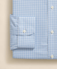 Stretch Supima® Cotton Non-Iron Royal Oxford Ainsley Collar, Checked Dress Shirt