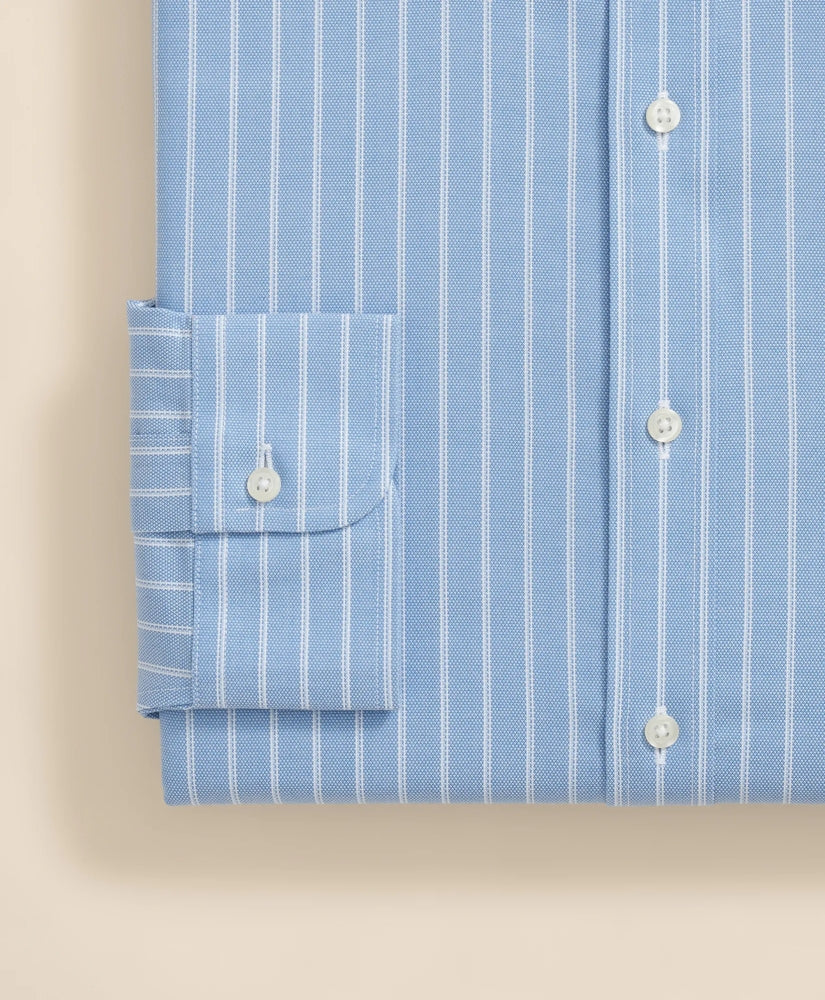 Stretch Supima® Cotton Non-Iron Royal Oxford Ainsley Collar, Striped Dress Shirt