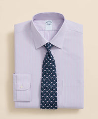 Stretch Supima® Cotton Non-Iron Royal Oxford Ainsley Collar, Striped Dress Shirt