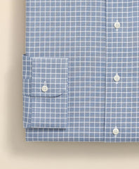 Stretch Supima® Cotton Non-Iron Textured Dobby Ainsley Collar, Graph Check Dress Shirt
