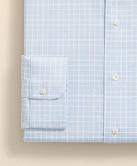 Stretch Supima® Cotton Non-Iron Textured Dobby Ainsley Collar, Graph Check Dress Shirt