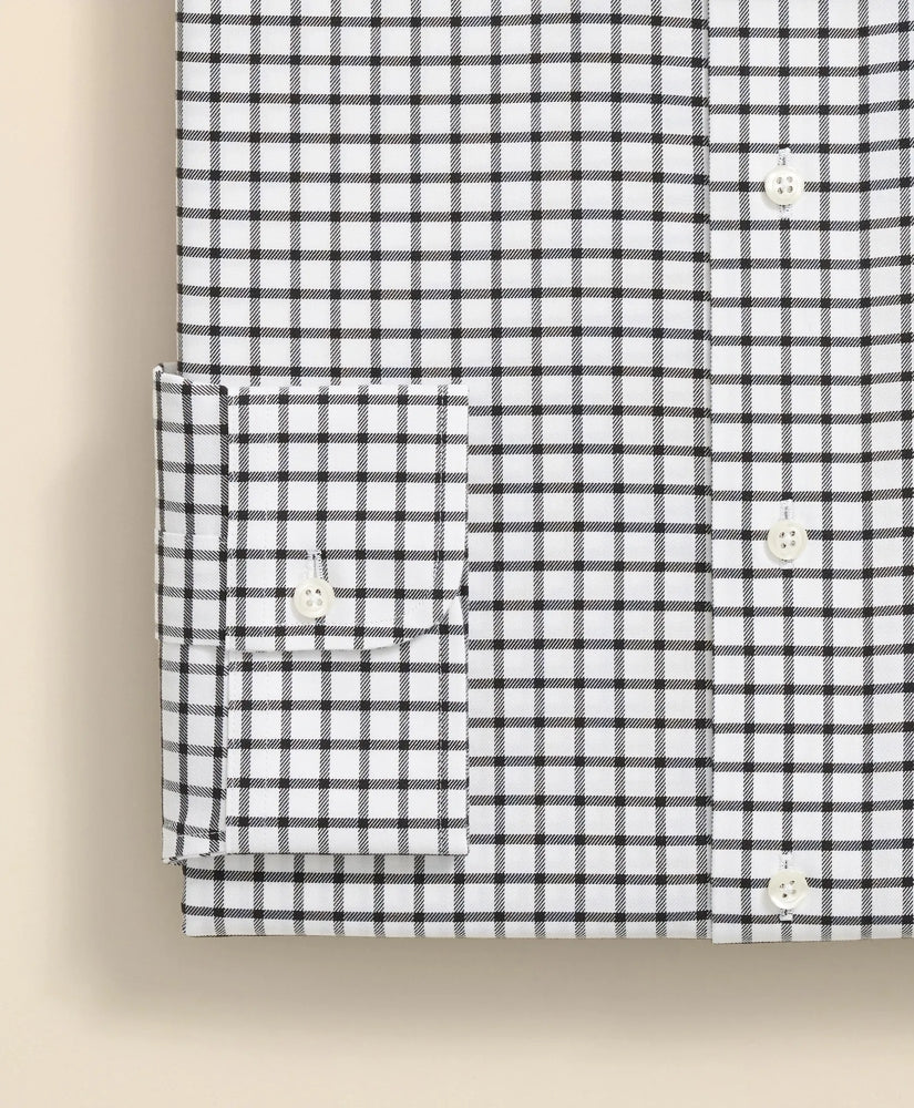 Stretch Supima® Cotton Non-Iron Twill Ainsley Collar, Windowpane Dress Shirt