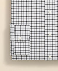Stretch Supima® Cotton Non-Iron Twill Ainsley Collar, Windowpane Dress Shirt