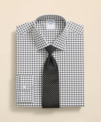 Stretch Supima® Cotton Non-Iron Twill Ainsley Collar, Windowpane Dress Shirt