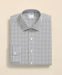 Stretch Supima® Cotton Non-Iron Twill Ainsley Collar, Windowpane Dress Shirt