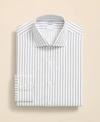 Stretch Supima® Cotton Non-Iron Twill English Spread Collar, Bold Stripe Dress Shirt