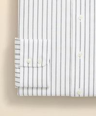 Stretch Supima® Cotton Non-Iron Twill English Spread Collar, Bold Stripe Dress Shirt