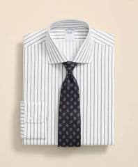 Stretch Supima® Cotton Non-Iron Twill English Spread Collar, Bold Stripe Dress Shirt