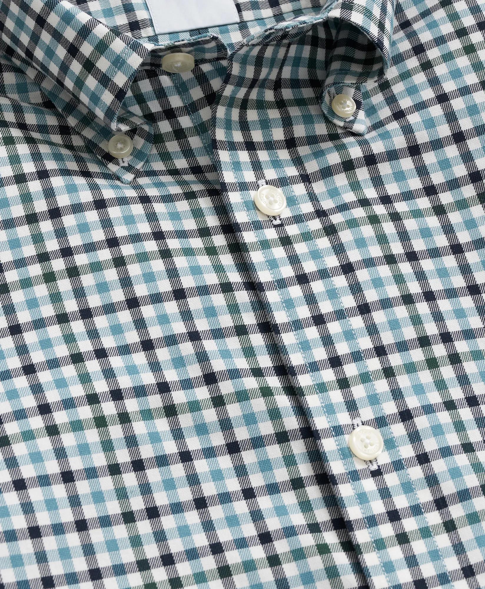Stretch Supima® Cotton Non-Iron Twill Polo Button Down, Check Sport Shirt