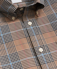Stretch Supima® Cotton Non-Iron Twill Polo Button Down, Glen Plaid Sport Shirt